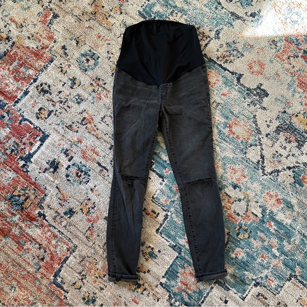 Madewell over-the-belly maternity skinny jeans - Black Sea - size 25 (run large)